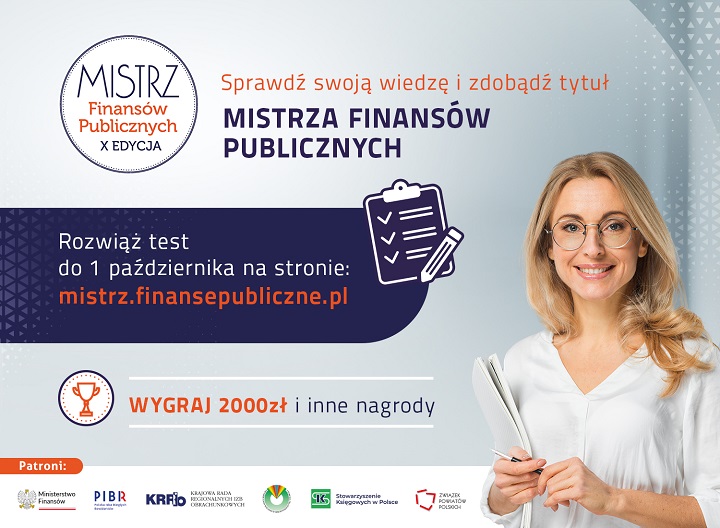 Ruszyły zgłoszenia do X edycji konkursu Mistrz Finansów Publicznych