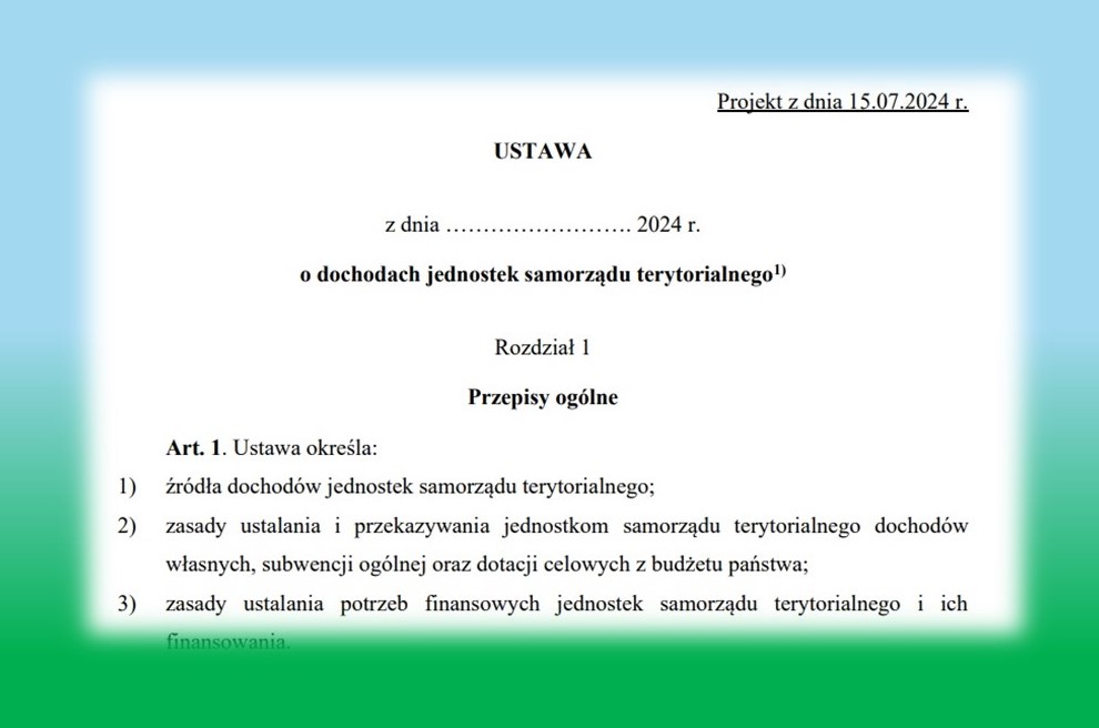 Projekt ustawy o dochodach JST – apel do Wójtów i Burmistrzów Gmin Członkowskich!