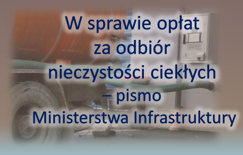 W sprawie opłat za odbiór nieczystości ciekłych