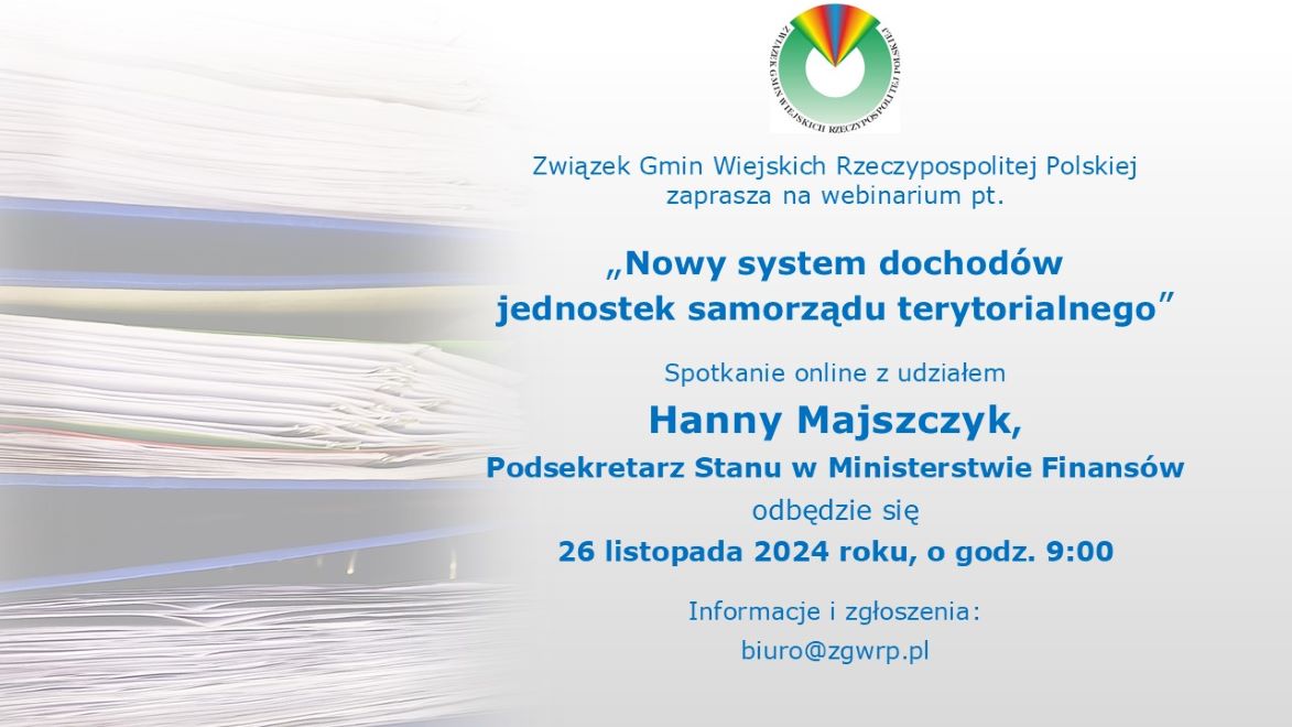 webinarium z minister Hanną Majszczyk