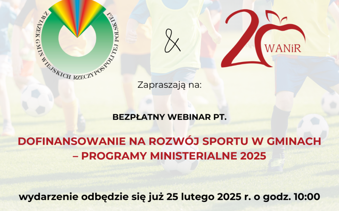 Dofinansowanie na rozwój sportu w gminach – zaproszenie na webinarium!